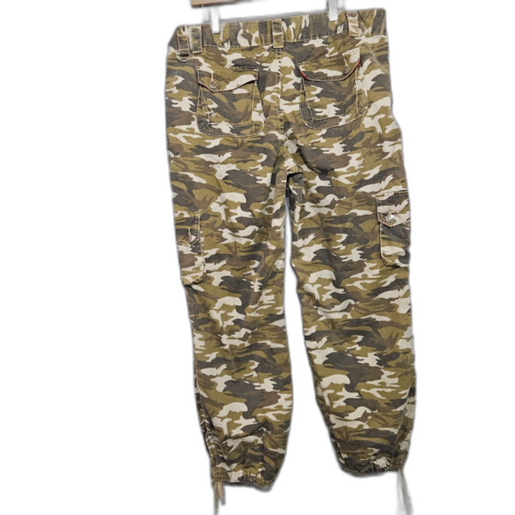 Camo Cargo Plus Size Joggers Women's 18 Full Legnth Grunge Camper 100% Cotton - Picture 3 of 8